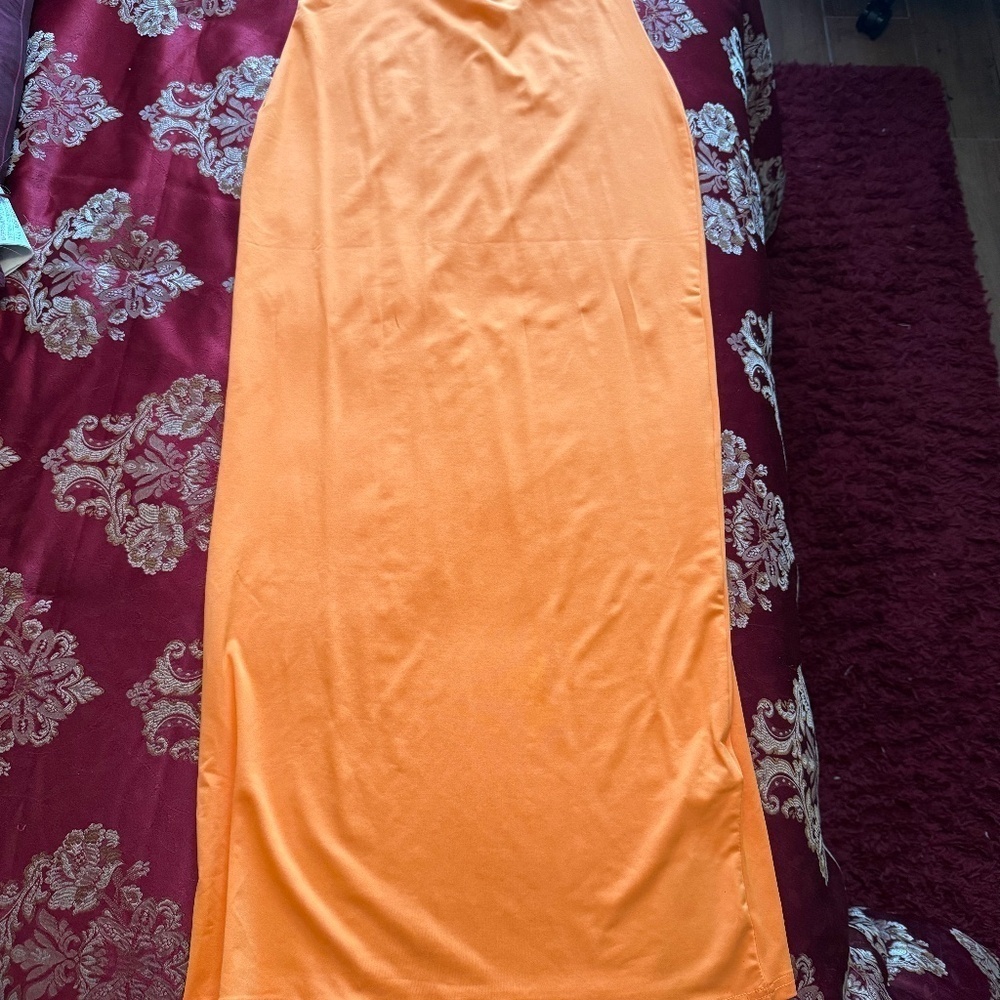 🔥 Bold & Chic Strapless Bodycon Maxi Dress – Size Large 🔥 - Picture 8 of 10